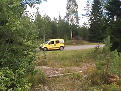 Cum at work in the forest