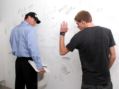 Cop fucks graffiti artists and comes on his big balls