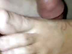 Feet and masturbed