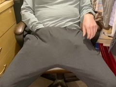 Daddy's throbbing load discharged in the office before the boss showed up.