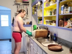 Domestic God Mode: Doing The Dishes In My Underwear