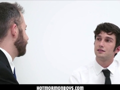 Young Lad Mormon Stud Fuck-a-thon With Priest During Questioning