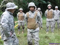 Naked stroking military studs