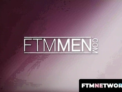 Manly and tattooed Tommy Deetz thrusts his dick deeper into tranny Chance Hart's man-