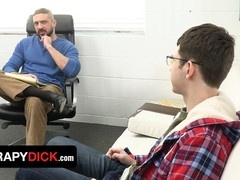 Doctor Marco Napoli assists naughty patient Dakota Lovell in managing his sexual desires - Therapeutic cock control