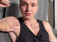 Justin Skye stroking his massive shaft at EastBoys