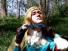 crossdress Zelda forest blow trap cosplay