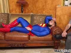 MANLY FETISH - Buff superman barebacking counselor before cocksucking