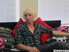Blond Max Brown having steamy solo wanking session before climax