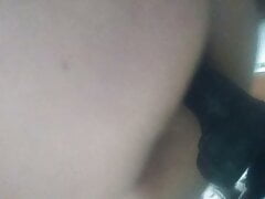 a big black dildo in my white ass