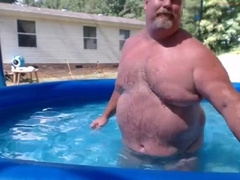 Naked Pool Dad 3