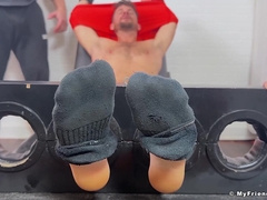 MyFriendsFeet: Strapped Blake Star mocks while being kittled rock-hard by Girth