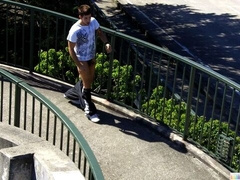 Dylan Roberts going outside without wearing panties