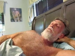 Hairy older gay daddy Mrhairygardener offers solo masturbation instructions for young men