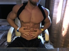 Amazing Athlete Flexing Super Hot Muscle