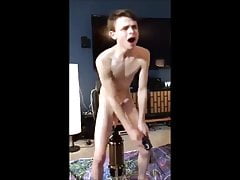 Austin L Young shows off naked and enjoys