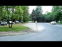 Johntheguy8 nude walk on parking place
