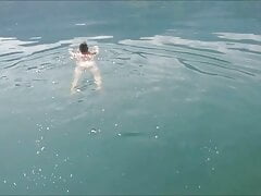 Naked swimming