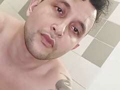 I jerk off in the shower in front of you, come and take my ass
