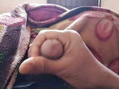 I masturbate on bed during watching bf video