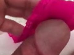Rubbing My Moms Used Thong All Over My Small Cock