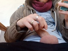 kinky boy from Argentina touches his dick on the stool lol 2