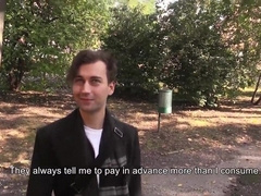 Gay-For-Pay Twunk Takes A Ginormous Beef Whistle In His Butt Facehole