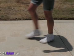 Andy Taylor And Johnny B In Bareback Jocks Fuck On Front Porch