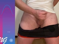 Handsome guy Lucas Nathan King has a massive hands-free prostate cumshot in sexy underwear