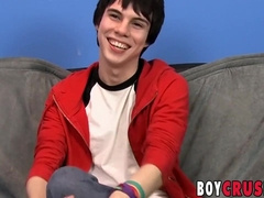 Ultra-Cutie Kyler Moss Interviewed before Masturbating off