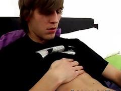 Attractive twink pulls his big dick out to jerk off