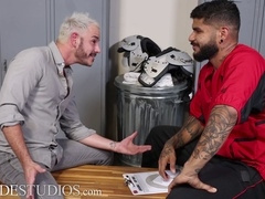 faggot Latino Stepcousins Jocks Give Each Other A Helping arm