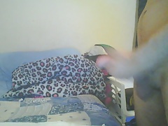 Blowing a load on my bed :)