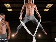 Dante Colle Fucks Dale Missionary While Dale Suspends In Midair With The Aerial Silks - Men