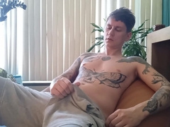 My MOST EXPLOSIVE Cum shot Yet Edging on the Beanbag Stool