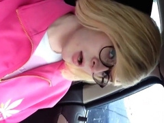 Cute Sissy Cums In The Car 4