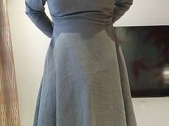Japanese crossdresses masturbate