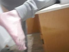 Me Milking in Jogger Trousers then having an Flow.