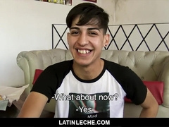LatinLeche - Camera Guy gets his Uncircumcised Hard-On Deep Throated by A Timid Latino Man