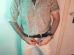 Sexy handsome Noel Dero locked himself in his room and decided to jerk off. ASMR MASTURBATION
