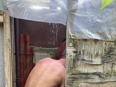 Super Hot Sport Boy in Bathroom Outdoor