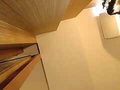 Japanese crossdresses masturbate wearing morphsuit