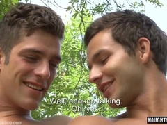 Watch this massive dick and a hot load of cum in this wild outdoor cumshot
