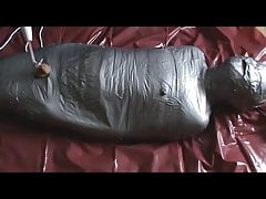 Mummified slave gets a CBT