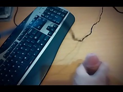 wanking  with cum, legs, feet