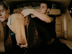 Grizzly pounded in buttfuck in the back seat of a van