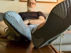 Sensual gay foot worship with sneaker fetish