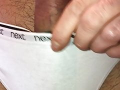 Hard cock panty pissing