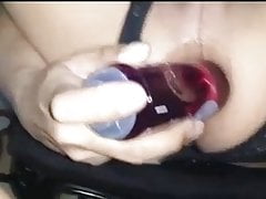 Annebelles getting fucked dildo watched by daddy