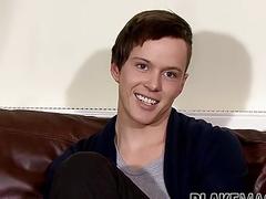 Solo twink playing with his big cock